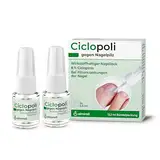 Ciclopoli gegen Nagelpilz, bei Pilzerkrankungen der Nägel, Anti-Pilz-Nagellack mit bewährtem Wirkstoff Ciclopirox und Tiefwirk-Effekt, nur 1x täglich auftragen, 13,2 ml Bündelpackung (2 x 6,6 ml)