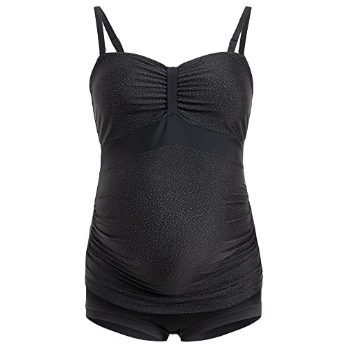 Herzmutter Umstandstankini-Umstandsbadeanzug - Bademode Schwangerschaft - Badeanzug für Schwangere - Unterbauch-Hose - Bandeau-Tankini - 7000 (XL, Tupfen)