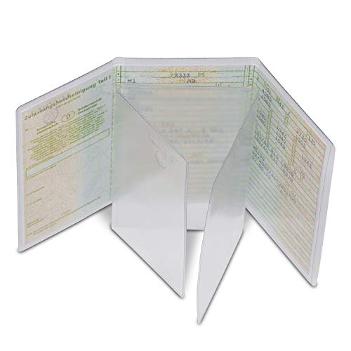 Nekava 2 Stück, Kfz-Schein Hülle perfekte Ausweishülle für Ihren Zulassungsschein. Die transparente Schutzhülle aus hochwertigem PVC schützt Ihren Schein vor Schmutz, Staub und Wasser.
