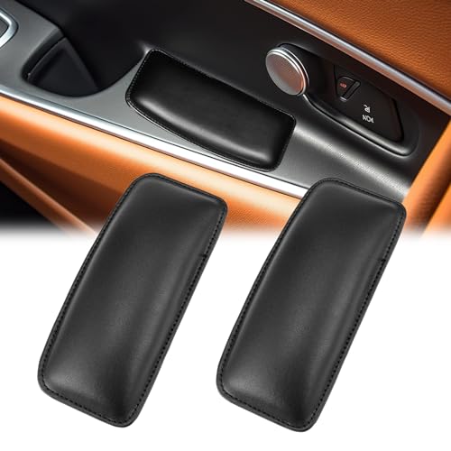 2er-Pack Auto Kniekissen Leder-Knieschoner FüR Die Mittelkonsole Weiches Polster StüCk Leder Knie Pad, Auto BeinpolsterautotüR-Armlehnenkissen Auto Armlehnenkissen FüR Auto-Innenraum Auto InnenzubehöR