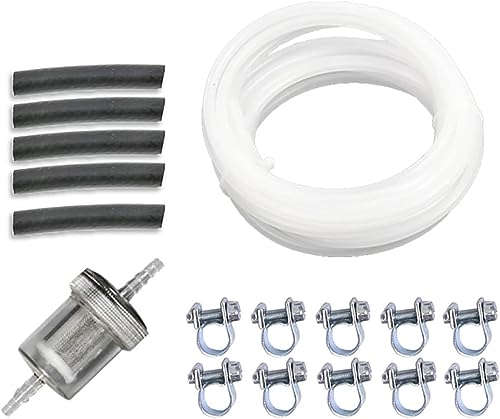 HOIIME Benzinschlauch Kit, 4M Dieselheizung Kraftstoffleitung, Auto Diesel Standheizung Schlauch Ersatz Kraftstoffrohr Kraftstoffleitung Leitungsfilter Schlauchschellen Kit für Webasto Eberspacher