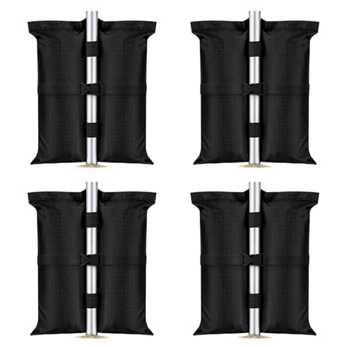 Dokon Pavillon Gewichte 4er Set, Pavillon Sandsäcke aus 600D Oxford Gewebe, UV Beständiges, Sandsack für Pavillons, Zelte, Sonnenschirm, Stative (45x40.5cm)