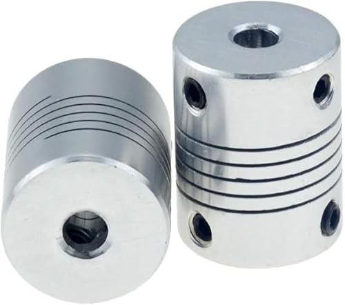 Kupplung für Spannwelle, Gelenkverbinder für Welle, 4 Stück/Los D25L25 5 mm bis 10 mm Kupplung für flexible Welle aus Aluminiumlegierung für 3D-Drucker und Mac