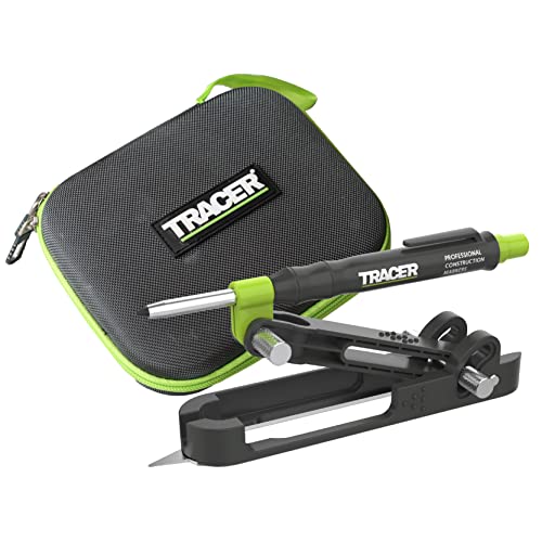 Tracer ProScribe Tool mit Tieflochmarker Bleistift, 6 x Ersatzminenhalter und Tragetasche (Multi-Funktions-Ritzgerät) Tischler Bleistift//Tiefenlochmarker