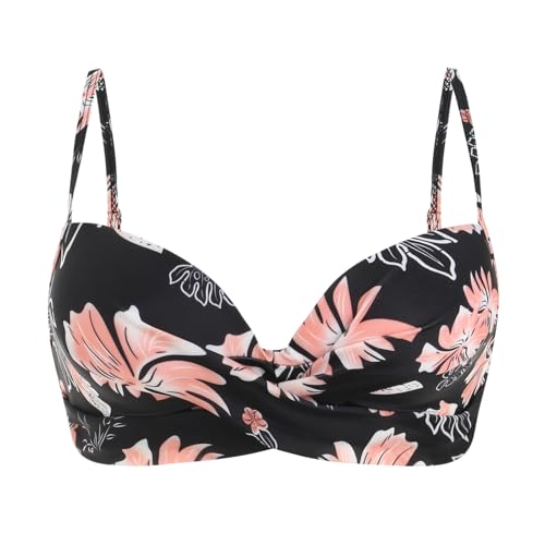 Damen Bikini Oberteil V Ausschnitt Wickeloptik Crossover Bralette Bademoden Push Up Sport Bikinioberteil Gepolstert Bikinis Bra Große Brüste Padded Schnell Trocknend Swimsuits Sommer Strand Bikini Top