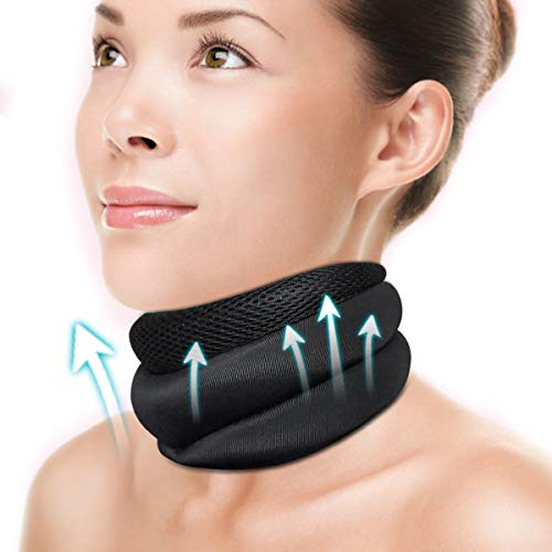 Nackenstütze zu Linderung von Nackenschmerzen und Druck, Halskrause aus weichem Schaumstoff, Cervicalstütze der die Wirbel stabilisiert - geeignet für Reisen, Schlafen Arbeiten, Männer und Frauen(M)