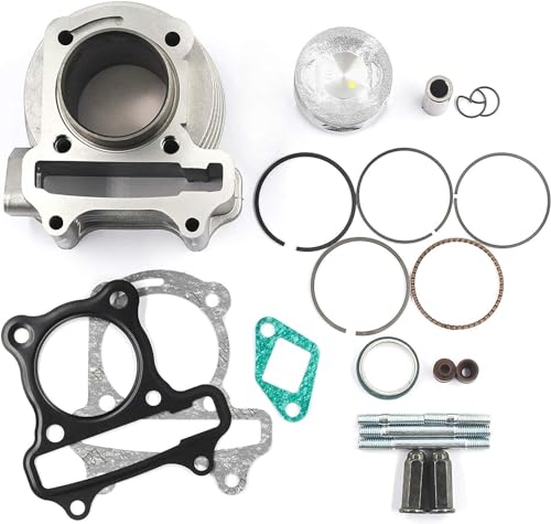 50mm Zylinder Kits für GY6 49CC 50CC 139QMB Motor, Upgrade GY6 100cc Big Bore Rebuilt Zylinder Kits 4 Hub Motor für Moped Scooter ATV Go Kart.