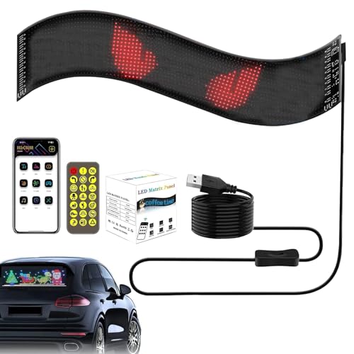 LKW Augen Led Devil Eyes Led Augen für Auto Auto, LKW, Text, Graffiti, Smart App, Bluetooth USB (70×173mm)