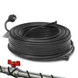 HEATIT JHSF 4m Selbstregulierendes Rohrbegleitheizung mit Thermostat Frostschutz für Wasserleitungen oder Pflanzen, eisfrei Heizleitung16,4 W/m 230V IP65