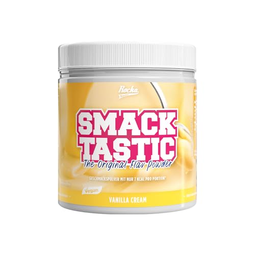 Rocka Nutrition Geschmackspulver SMACKTASTIC | Veganes Flavor Powder mit nur 7 Kcal pro Portion & 100% Geschmack | Vielseitig einsetzbares Aroma-Pulver | 250 g (Vanilla Cream)