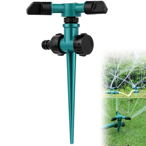 Rasensprenger 360 Grad Gartensprenger Rotierender Garten Sprinkler Große Flächen Wasser Sprinkler für Bewässerungsanlagen Pflanzen