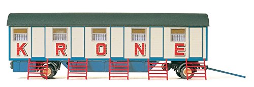 Preiser 1:87 PR21032 Modelleisenbahn Wohnwagen Zirkus Krone mit 5 Fächern