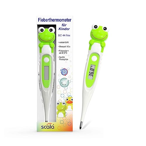 scala SC 44 flex Speed 10 Sec. digitales FieberthermometerFrosch für die schnelle zuverlässige Messung der körpertemperatur von Kleinen Kindern und Babies