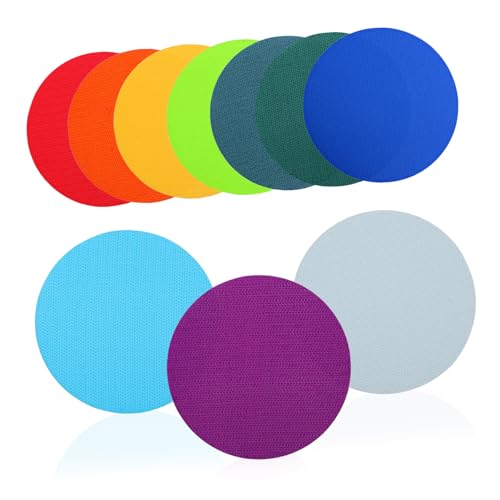 Abaodam 10 Stück Buntes Nylonteppichmarke Teppichmarkierungspunkte Teppichkreise im Klassenzimmer Teppich Punkte Teppichmarkierungen Spotmarkierungen für den Innenbereich