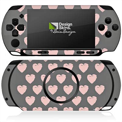 DeinDesign Skin kompatibel mit Sony PSP Street E1004 Folie Sticker Herz Valentinstag Muster