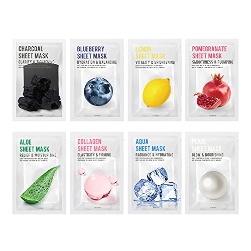 [PAKET VON 8] EUNYUL Purity Blattmaskenpaket 8 Typen 22 ml x 8 Stück Koreanische Hautpflege für alle Hauttypen