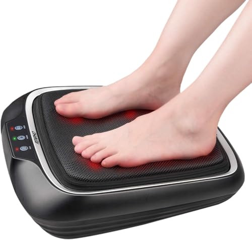 RENPHO Fußmassagegerät mit Wärme, Shiatsu Fussmassagegerät Elektrisch,18 Flexible Kneading Massageköpfen, Fussmassagegerät für Plantar Fasciitis, Muttertagsgeschenke für Mama