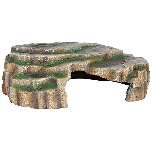 TRIXIE Reptilienhöhle in Regenwaldoptik - idealer Rückzugsort - für Terrarien und Aquarien geeignet - 30 x 10 x 25 cm - Polyharz -