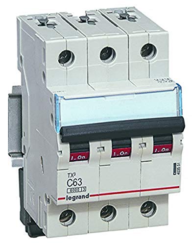 LEGRAND, TX3 Leitungsschutzschalter, 3-polig, 32 A, B-Charakteristik, 400 VAC, 6 kA, nach EN 60898-1, EN 60947-2, VDE 0641-11, 403405
