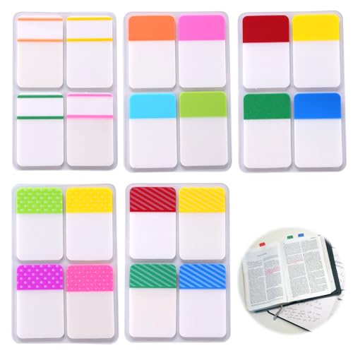 400 Stück Seitenmarker Selbstklebend, Index Tabs Page,Plastik Haftstreifen Page Marker,Kleine Page Marker Beschriftbare Haftstreifen,Seitenmarker für Büro, Dokumente, Bücher, Tagebuch, Ordner