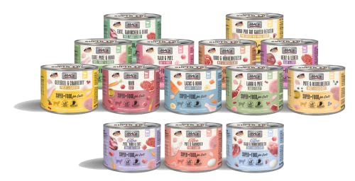 Mac's Cat 12 x 200g Mixpaket | Garantierter 6-Sorten-Mix | Getreidefreies Premium-Nassfutter für Katzen | Ideale Kombination aus hochwertigen Zutaten