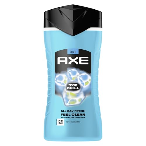 Axe 3-in-1 Duschgel & Shampoo Ice Chill für langanhaltende Frische und Duft nach der Dusche dermatologisch getestet 250 ml
