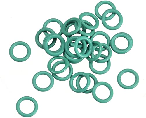 Gummidichtung, O-Rings RubberGasket, Buna-N, SealingGasket, Nitrilkautschuk-Dichtungssatz, Fluorkautschuk-O-Ringe, 6 mm AD 4 mm ID 1 mm Breite FKM-Dichtung for Fahrzeugmaschinen, Sanitär, Grün, 30 Stü