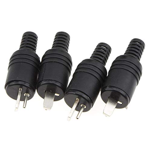 2 Polig DIN Stecker Lautsprecher und HiFi Anschluss Twist on Klemmen Strain [4 Stück] [4 Pack]
