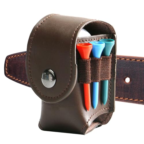 Waist Belt Golf Ball Holder – Tee Organizer with Divot Tool Pocket, Lightweight Clip on Golf Accessory for Men Women, Outdoor Practice Bag for Carrying 2 Balls, 3 Tees, Ideal for Games, Coaching