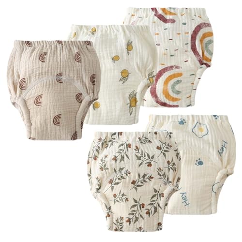 ACMEDE Töpfchen Trainingshose, 5er Pack Baby Trainingshosen Töpfchen Unterwäsche Kleinkinder Windelhosen Trainerhosen Toilettentraining Unterwäsche Trainingshose 6 Monate - 4 Jahre