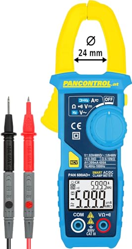 Pancontrol® PAN 600AD+ intelligente Stromzange 600A AC/DC mit autom. Funktionswahl, Phasenprüfer & kontaktlosem Spannungsprüfer