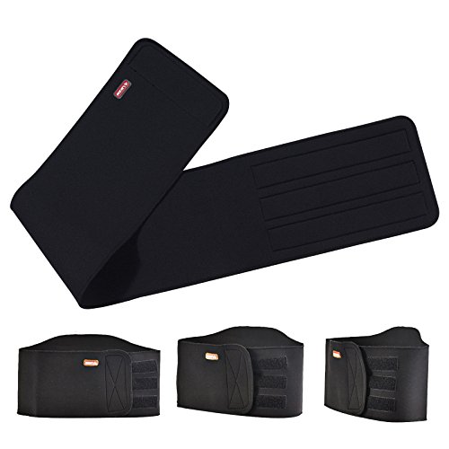 Neopren Nierengurt Motorrad Breit Damen Herren Sommer Winter Wärmer Stütze Klettverschluss Stretch - schwarz - M-L-XL-100 cm