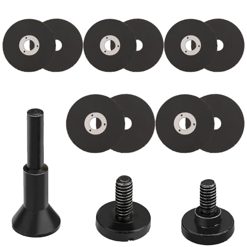 SIFANG 1,0 mm Trennscheibe 50mm metall-trennscheibe, 50 x 10 x 1,0 mm Dünn Flexscheibe Gerade 10 Stück mit 6,35mm Werkzeughalter, für Matrizenschleifer Schneidet Stahl Edelstahl Inox Metall etc