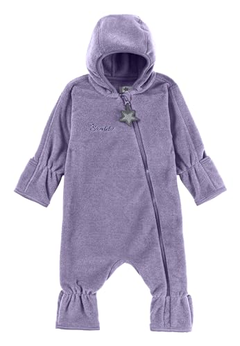 Sterntaler Baby Overall Fleece Mädchen - Jumpsuit aus Microfleece Stickerei, Reißverschluss, sowie Hand- und Fußstulpen - lavendel, 62