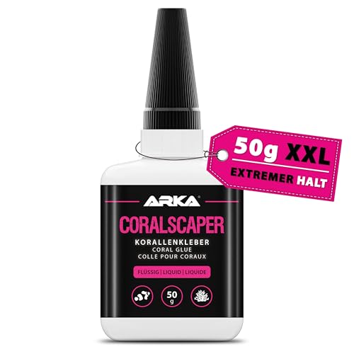 ARKA Coralscaper - 50 g - flüssig - Korallenkleber Gel für schnelles & ergiebiges Verkleben von Korallen in Meerwasseraquarien, fest & zuverlässig