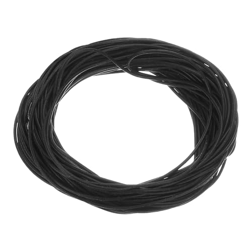 QUARKZMAN Silikon-Schaum-Dichtungsstreifen, 1 mm Durchmesser, 12 Meter lang, Schwammgummi-Wetterdichtungsstreifen, runder Gummikordel, massiv für Maschinen und Industrien, schwarz