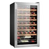 Cecotec Vinoteca 34 Flaschen Bolero Grandsommelier 34030 Edelstahl Kompressor, 80 l, Kompressorkühlung, Temperatur einstellbar von 5 bis 18 °C, Touch-Steuerung, Display, LED innen.