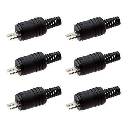 6X DIN Lautsprecher Stecker Kabelanschluss Knickschutz Schraubbar Boxen Adapter