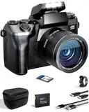 SWE Digitalkamera 4K 64MP Digital Kamera Fotokamera mit 4.0" Touchscreen, Autofokus WiFi Kompaktkamera 16X Digitalzoom Fotoapparat Camera für Einsteiger Jugendliche mit 32G Karte 3000mAh Akku Tasche