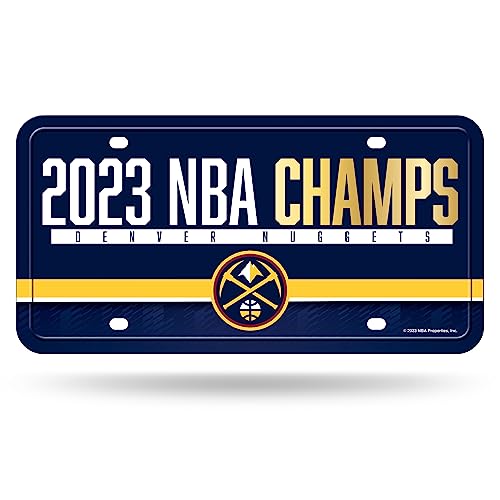 Rico Industries NBA Basketball Denver Nuggets 2023 NBA Champions Metall Auto Tag 21,6 x 27,9 cm – ideal für LKW, Auto, SUV