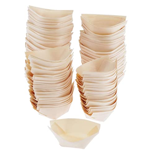 Perfeclan Schalen Teller 100 Set, Fingerfood Schälchen, Snack Schalen für Knabbereien, Tapas oder Sushi, plastikfrei - abbaubar, 6x5cm