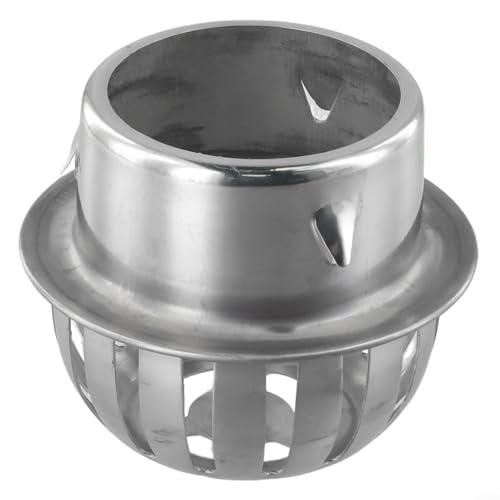 GLFLOW Bodenablaufsieb aus Edelstahl, Dachrinnenfilter, verschiedene Größen, Entwässerungsabdeckung für Balkon, Dach, Außenrohrschutz (83 mm)