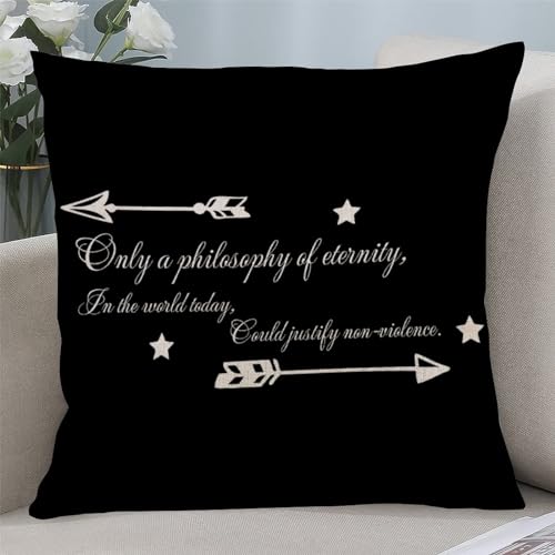 Only A Philosophy of Eternity, in The World Today Dekokissenbezug mit Reißverschluss, 55,9 x 55,9 cm, dekorativer Kissenbezug mit motivierendem Spruch für Wohnzimmer, Schlafzimmer, Couch, Sofa, Stuhl,
