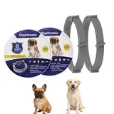 2er Set Hundehalsbänder, Wasserdicht und Verstellbar, 63cm lang, Mit Natürlichen Ätherischen Ölen, Bietet Komfort und Schutz, Geeignet für Hunde ab 7 Wochen