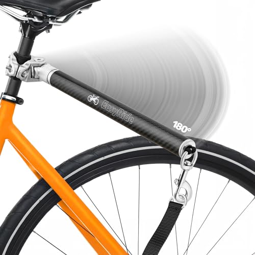 Freihandleinen für Hunde -180° drehbare Hunde Fahrradleine - mit Stoßdämpfern und Schnell Befestigungsmechanismus (Schwarz)