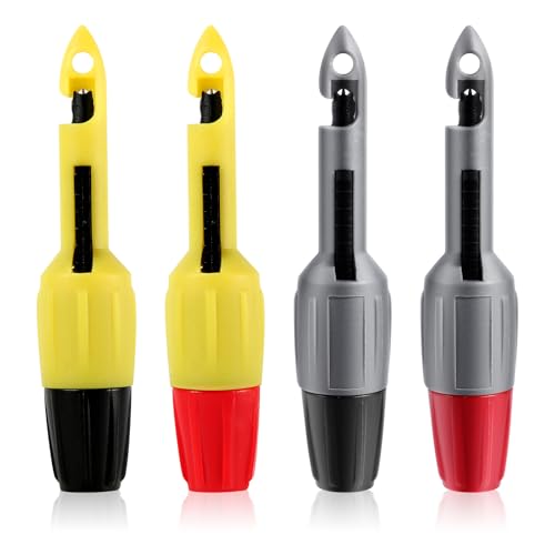 4 Stk Drahtdurchstechsonde, 2mm und 4mm Durchstechdrahtsonde Durchstechclip Prüfsonde für Geräte Reparatur von Haushaltsgeräten Prüfung von Stromzählern