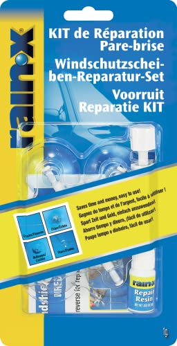 Rain-X Windschutzscheiben Reparaturset - Risse und Steinschläge Reparieren - Einfache Anwendung - Ultrafestes Harz für Langanhaltende Ergebnisse - Für Schäden bis 30 cm