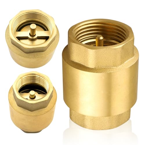 1 1/4" Messing Rückschlagventil mit Innengewinde, DN32 Rückflussverhinderer Universal mit beidseitigem Innengewinde, 1 1/4 Zoll Vertikales Messing Rückschlagventil, Rückschlagventil Wasser