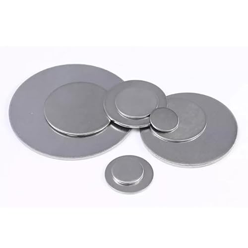 Runde Edelstahlplatte 1,8 mm, Durchmesser 13 mm bis 80 mm, kreisförmiges Blech aus Edelstahl 304, Metallunterlage for Bauen von Modellen, 10 Stück(30mm)