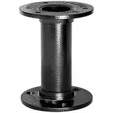 WAGNER Möbelbein/Tischbein/Möbelfuß Industrial Pipe - Ø 30 x 100 mm, inkl. Zwei Anschraubplatte Ø 75 mm, Stahl pulverbeschichtet schwarz - 12501001